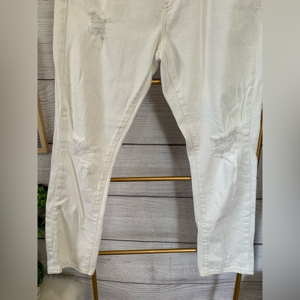 Anthropologie Pilcro The Slim Boyfriend Jeans In White Size 31 - Picture 6 of 8